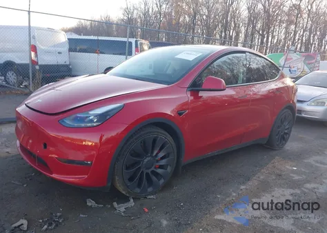 2022 Tesla Model Y Performance Dual Motor All-Wheel Drive из США, поврежденный, VIN 7SAYGDEF7NF376953